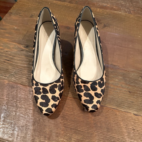 COLE HAAN Signature LEOPARD Printed Haircalf Women's Shoes 2 Inch Blk Heels 6.5 - Picture 1 of 10
